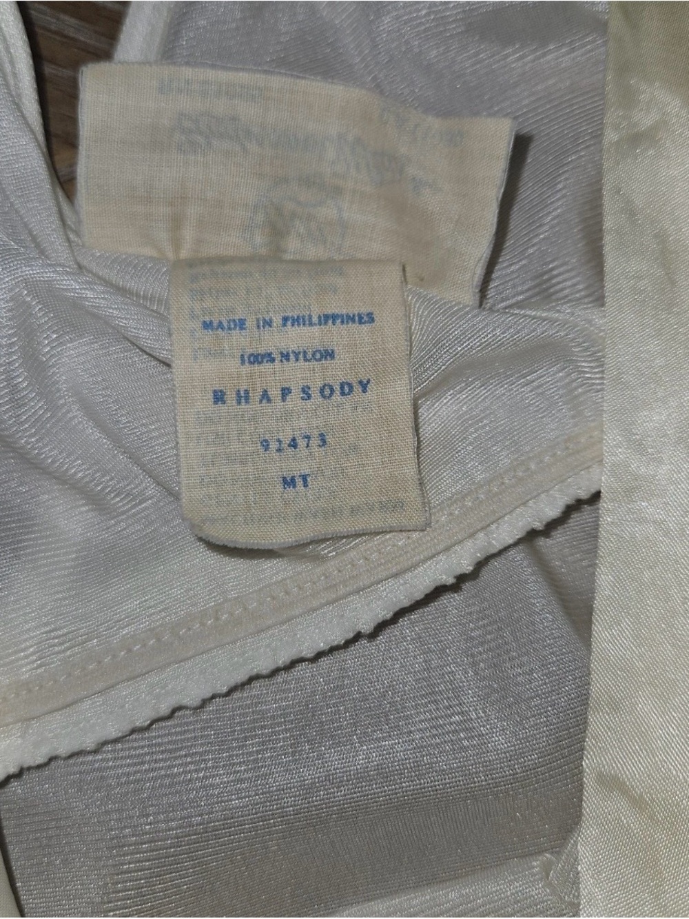 Vintage Undercover Wear Rhapsody White Nylon Maxi Nightgown M Tall Grecian - Picture 10 of 15